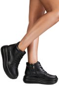 GHETE NEGRE PIELE NATURALA TS772626