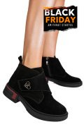 GHETE NEGRE PIELE NATURALA INTOARSA TS772693