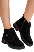 GHETE NEGRE PIELE NATURALA INTOARSA TS772693