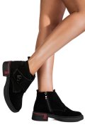 GHETE NEGRE PIELE NATURALA INTOARSA TS772693