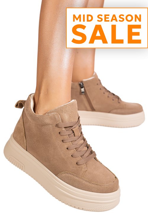Ghete khaki piele naturala intoarsa ts777026