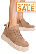GHETE KHAKI PIELE NATURALA INTOARSA TS777026