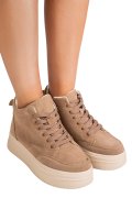 GHETE KHAKI PIELE NATURALA INTOARSA TS777026