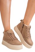 GHETE KHAKI PIELE NATURALA INTOARSA TS777026