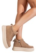 GHETE KHAKI PIELE NATURALA INTOARSA TS777026