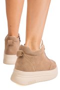 GHETE KHAKI PIELE NATURALA INTOARSA TS777026