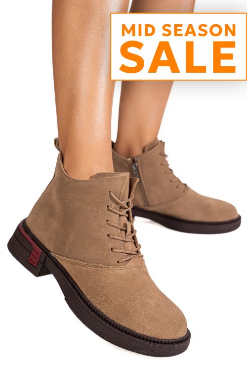 Ghete khaki piele naturala intoarsa js77y7982