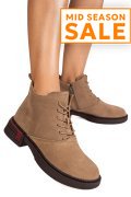 GHETE KHAKI PIELE NATURALA INTOARSA JS77Y7982