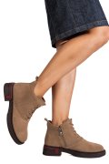 GHETE KHAKI PIELE NATURALA INTOARSA JS77Y7982