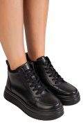 GHETE NEGRE PIELE NATURALA TS777026