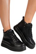 GHETE NEGRE PIELE NATURALA TS777026