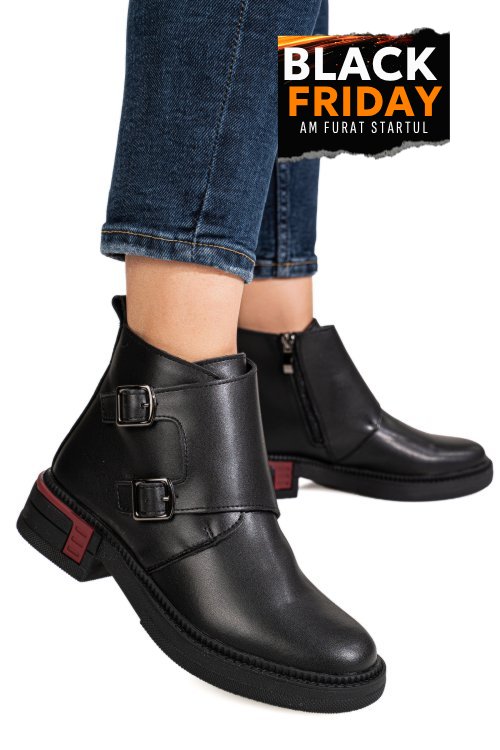 Ghete negre piele naturala ts772630