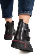 GHETE NEGRE PIELE NATURALA TS772630