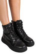 GHETE NEGRE PIELE NATURALA F002-659