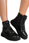 GHETE NEGRE PIELE NATURALA F002-659
