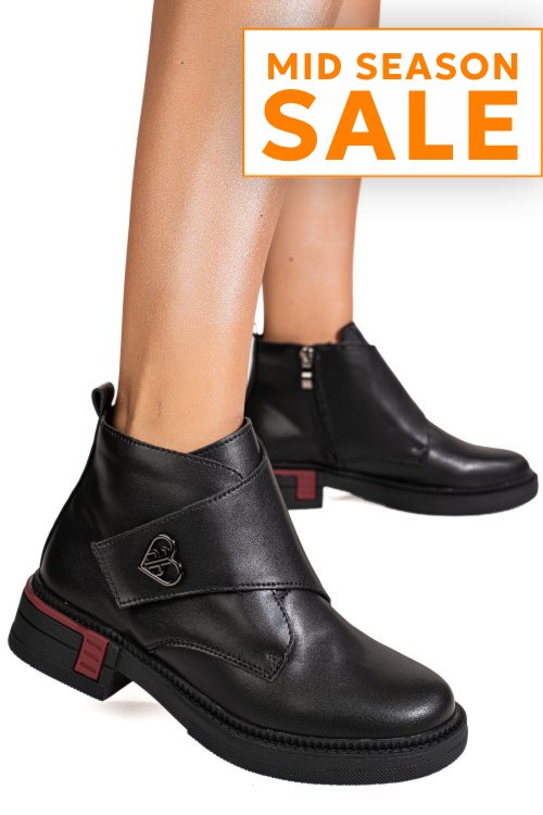 Ghete negre piele naturala ts772693