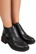 GHETE NEGRE PIELE NATURALA TS772693