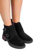 GHETE NEGRE PIELE NATURALA INTOARSA TS772630