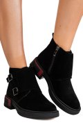 GHETE NEGRE PIELE NATURALA INTOARSA TS772630