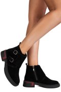 GHETE NEGRE PIELE NATURALA INTOARSA TS772630