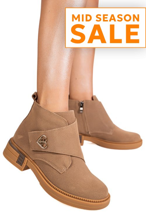 Ghete khaki piele naturala intoarsa ts772693