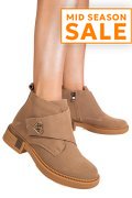 GHETE KHAKI PIELE NATURALA INTOARSA TS772693