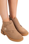 GHETE KHAKI PIELE NATURALA INTOARSA TS772693