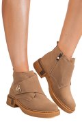 GHETE KHAKI PIELE NATURALA INTOARSA TS772693