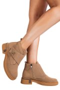 GHETE KHAKI PIELE NATURALA INTOARSA TS772693
