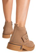 GHETE KHAKI PIELE NATURALA INTOARSA TS772693