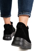 GHETE NEGRE PIELE NATURALA INTOARSA TS777026