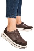 PANTOFI SPORT COFFEE PIELE NATURALA TPC2647