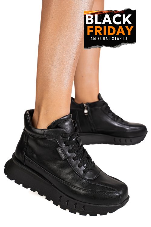 Ghete negre piele naturala fpc002660