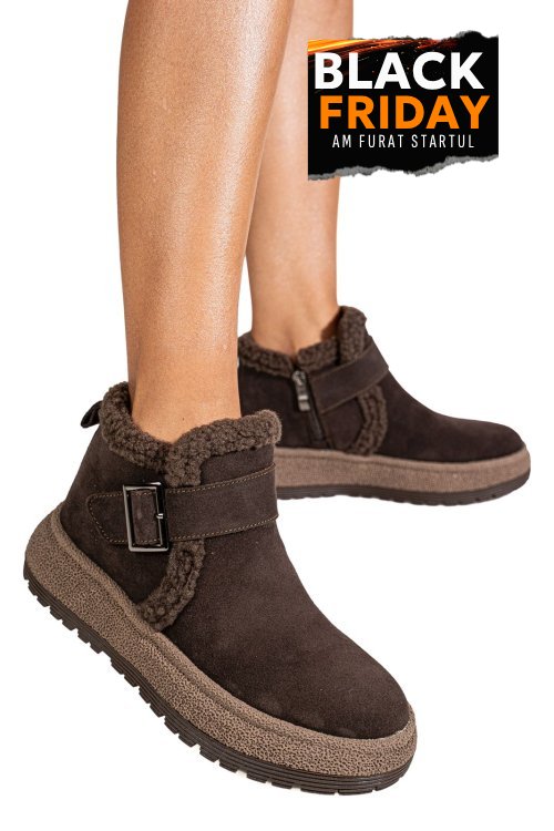 Ghete coffee piele naturala intoarsa js77y7956