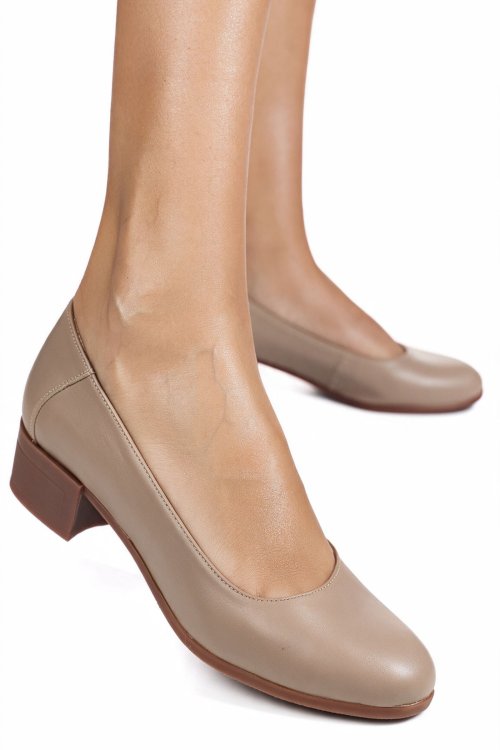 Pantofi bej piele naturala 1s7771