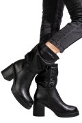 GHETE NEGRE PIELE NATURALA RS77838