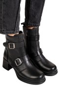 GHETE NEGRE PIELE NATURALA 2S7792