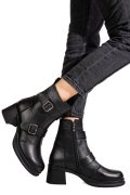 GHETE NEGRE PIELE NATURALA 2S7792