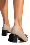 PANTOFI TAUPE PIELE NATURALA 5S77430