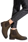 GHETE DAMA PIELE NATURALA NABUK OLIVE 6S77486