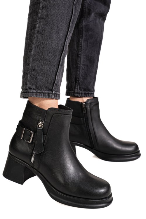 Ghete negre piele naturala 2s7798