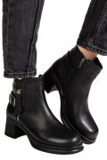 GHETE NEGRE PIELE NATURALA 2S7798