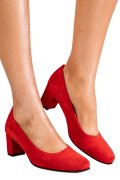 PANTOFI ROSII PIELE NATURALA INTOARSA 1S77500