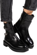 GHETE NEGRE PIELE NATURALA TS77IM507