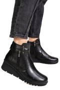 GHETE NEGRE PIELE NATURALA 6S7759