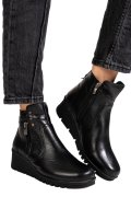 GHETE NEGRE PIELE NATURALA 6S7759