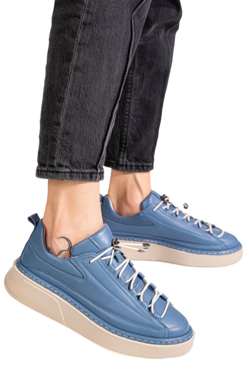 Pantofi sport albastri piele naturala 2s77322
