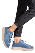 PANTOFI SPORT ALBASTRI PIELE NATURALA 2S77322