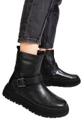 GHETE NEGRE PIELE NATURALA TS772603