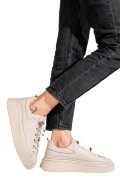 PANTOFI SPORT BEJ PIELE NATURALA 2S77322